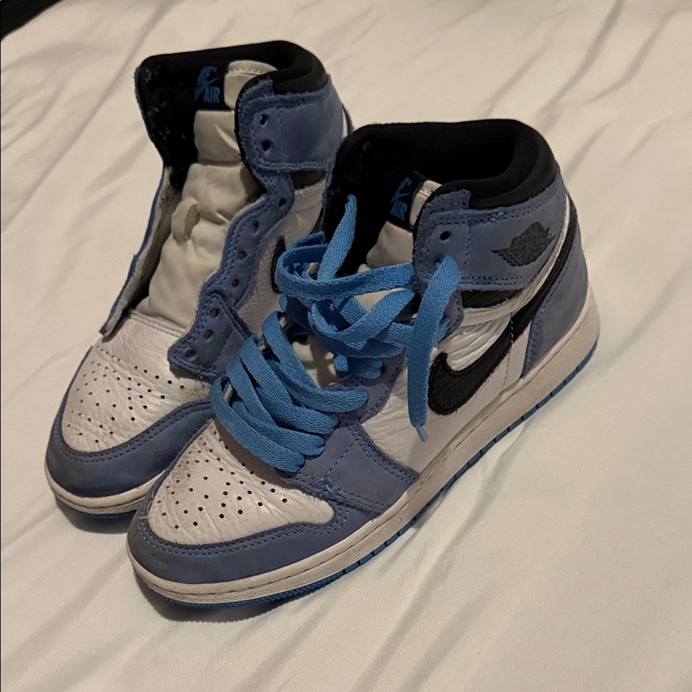 Kids Blue and White Nike Sneakers